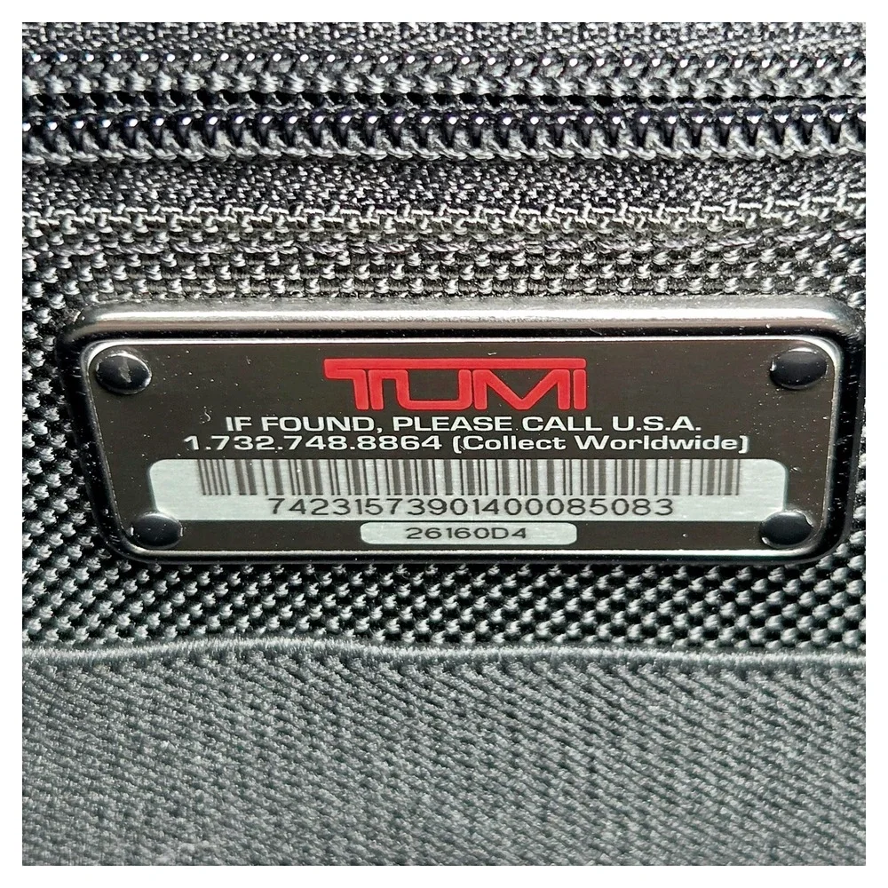 Tumi 26160D4 Black Ballistic Nylon 17in Laptop Briefcase Messenger Bag Excellent